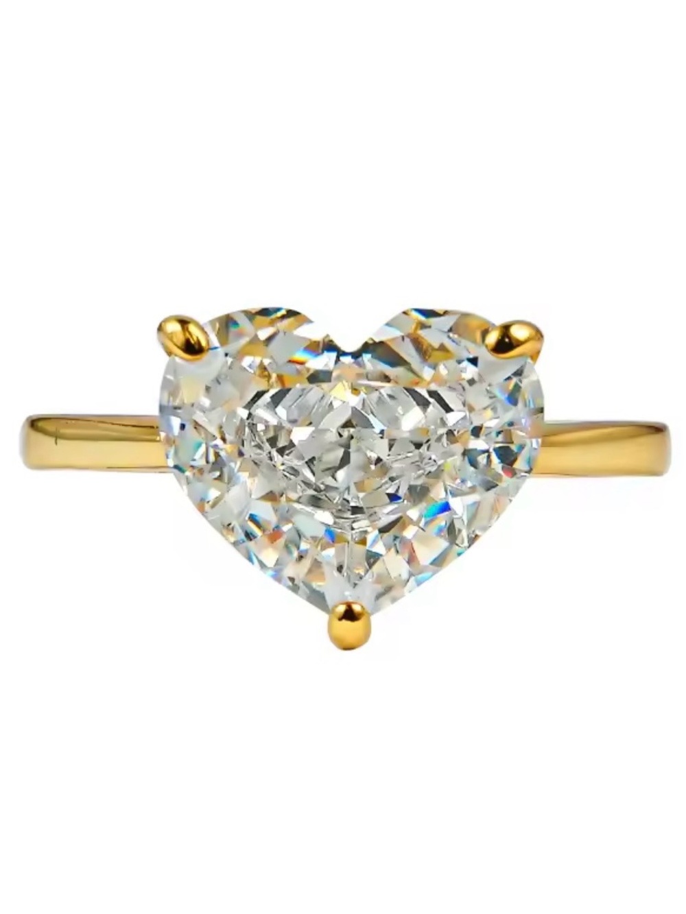14k 2ct Heart Ring - Picture 3 of 11